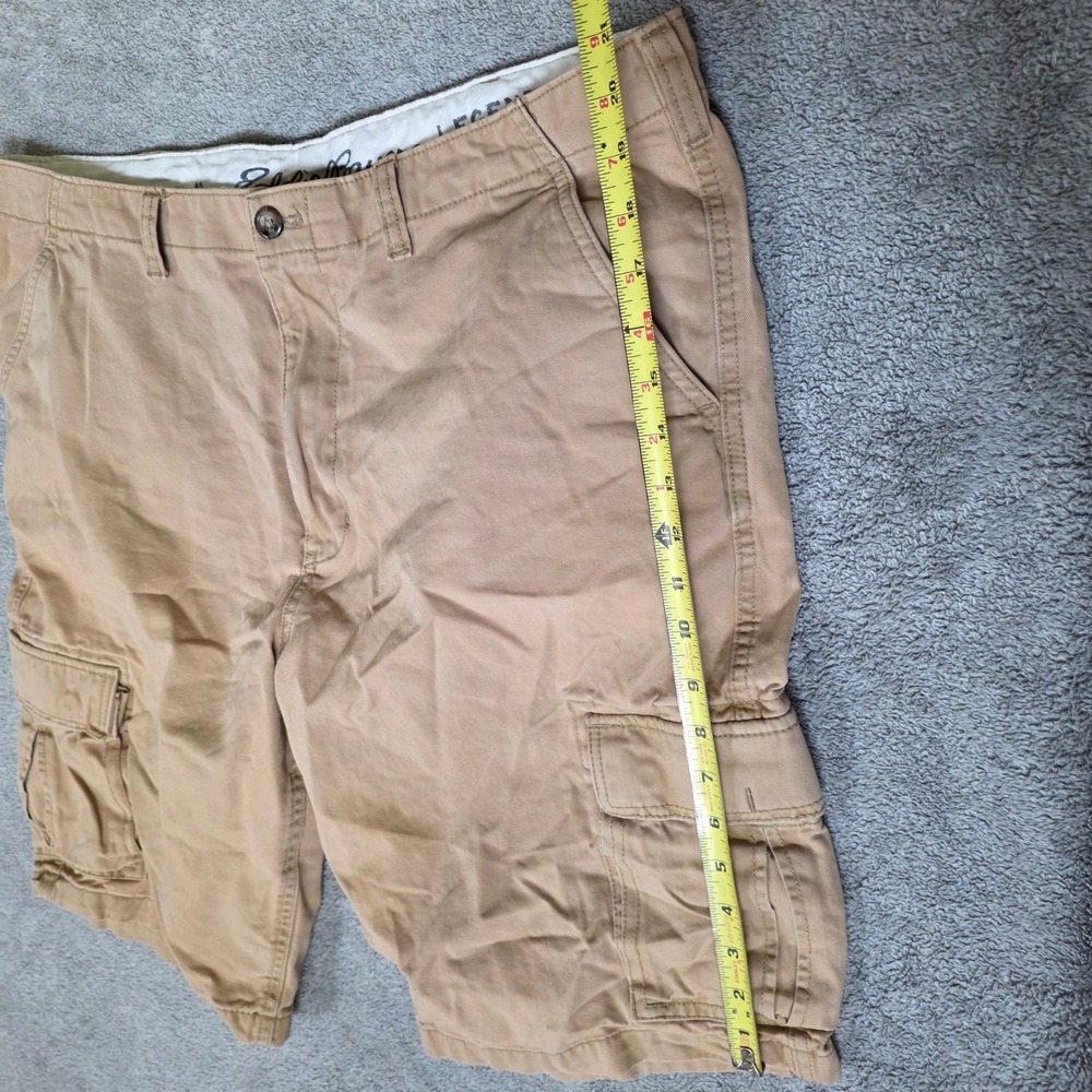 Eddie Bauer Legend Mens Tan Khaki Cargo Shorts Size 40 Cotton Outdoor Casual - Picture 4 of 7
